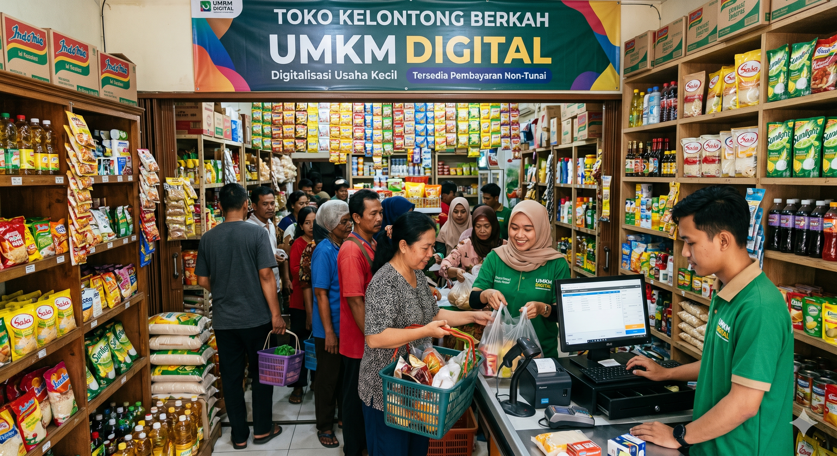 Ilustrasi website bisnis dan katalog online UMKM
